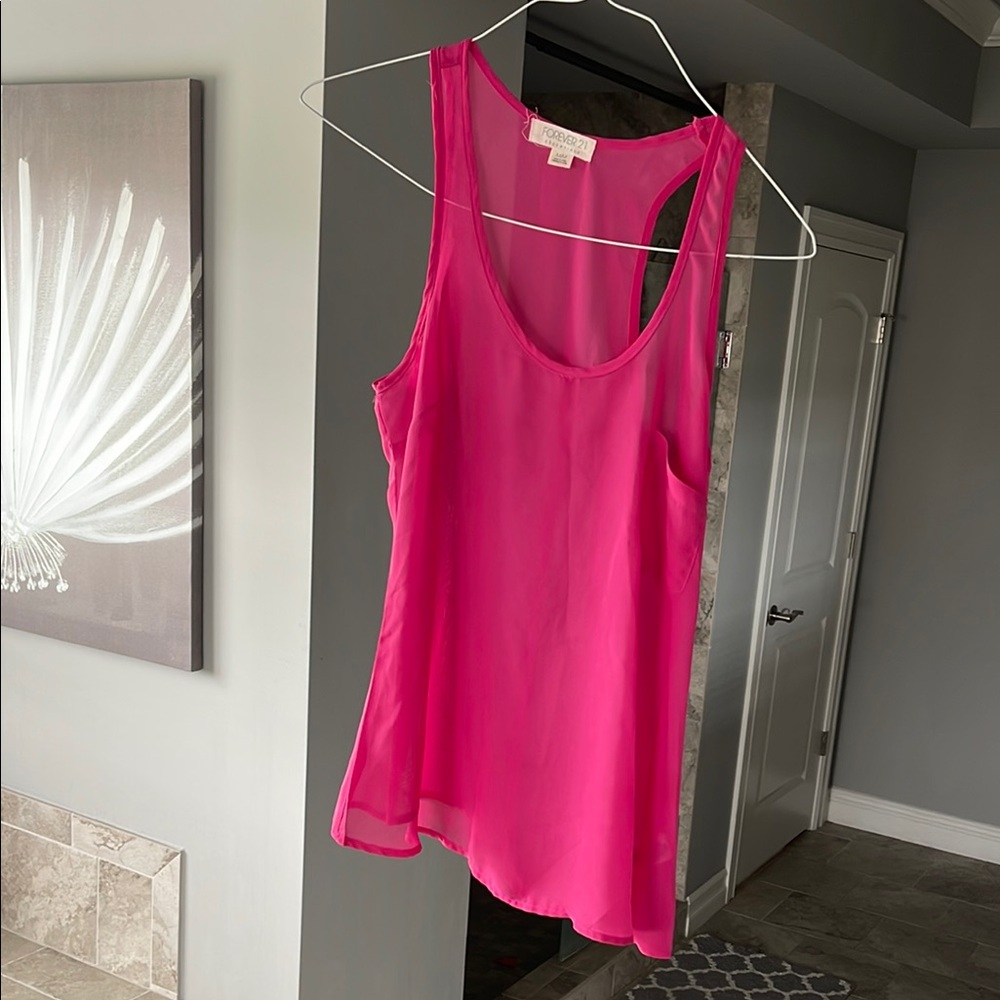 Pink Sheer Women's Tank Top - Buy 2, Get 1 Free